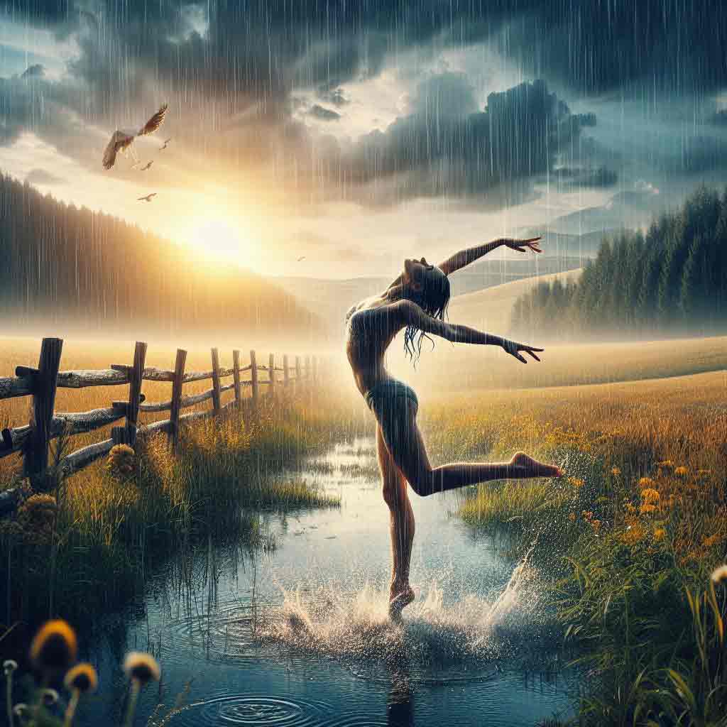 Regen ist ein Geschenk des Himmels voller Poesie